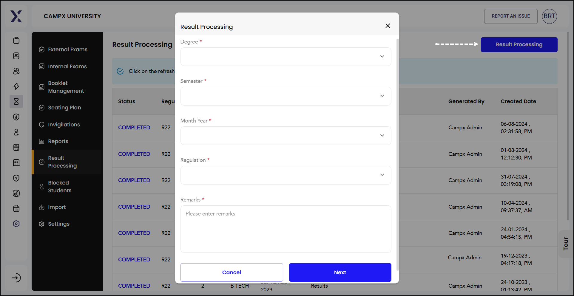 Exams_ResultProcessing